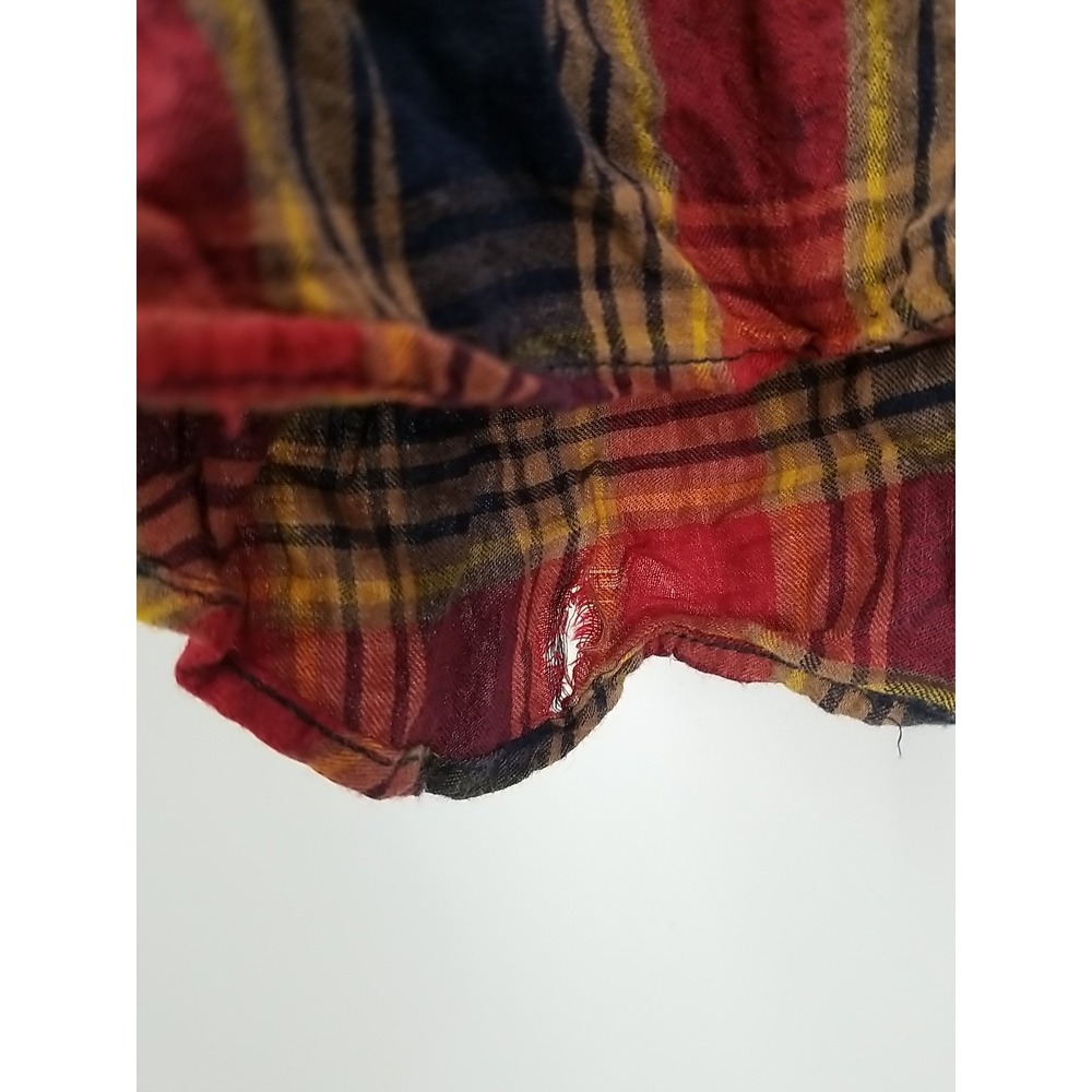 Time‎ and Tru Womens Button Up Plaid Flannel Shirt Long Sleeve Large 12 - 14 - Picture 6 of 6